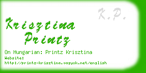 krisztina printz business card